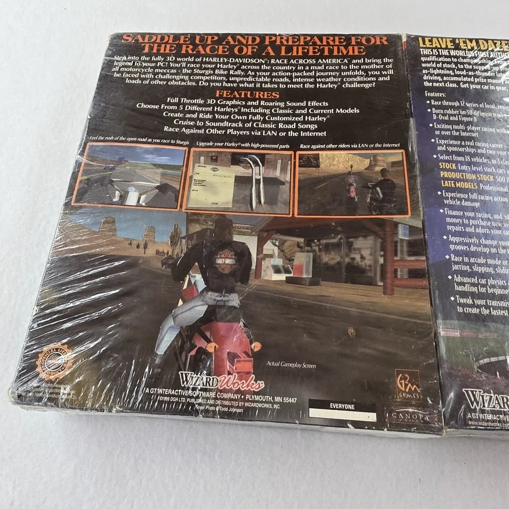 WizardWorks Harley-Davidson Race Across America PC CD-ROM E Multiplayer Racing